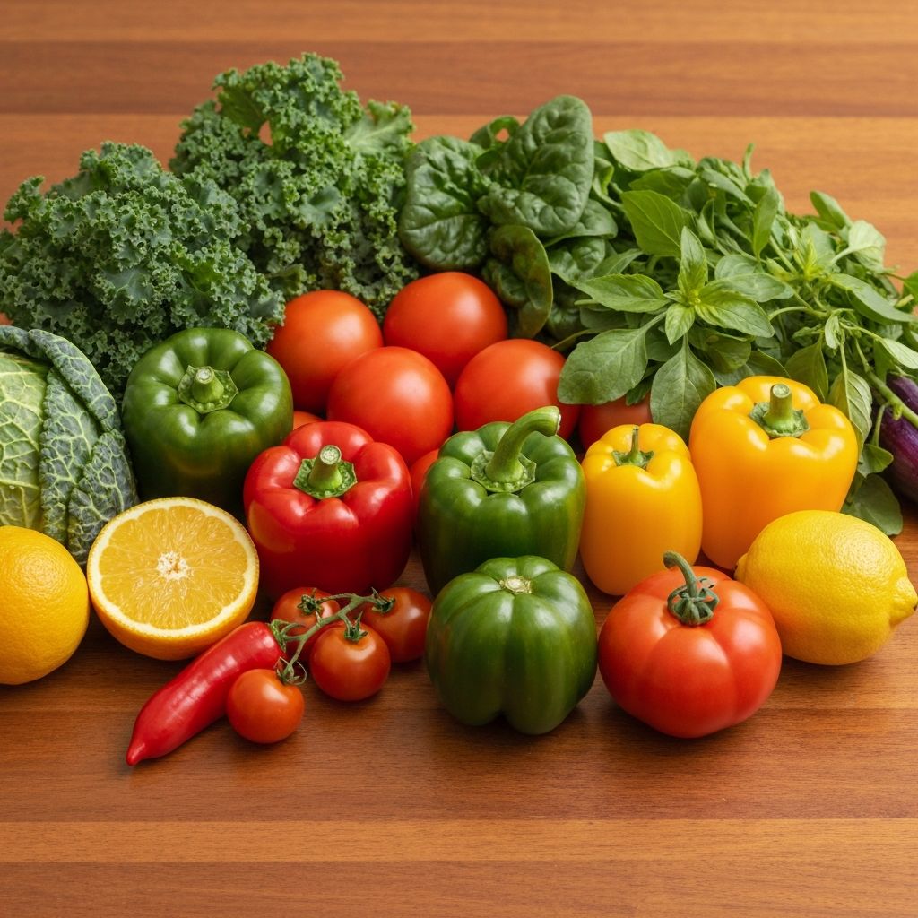 Fresh vegetables and fruits